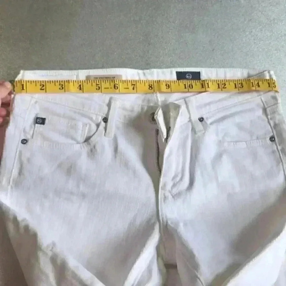 WOMEN'S ADRIANO GOLDSCHMIED AG JEANS ☆ WHITE ☆ STILT ROLL-UP  CIGARETTE - Picture 11 of 11